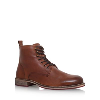 Brown 'Winston' flat lace up boots